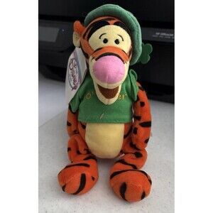 Disney St. Patrick's Day O'Tigger Mini Bean Bag 9" Plush NWT Vintage Tigger